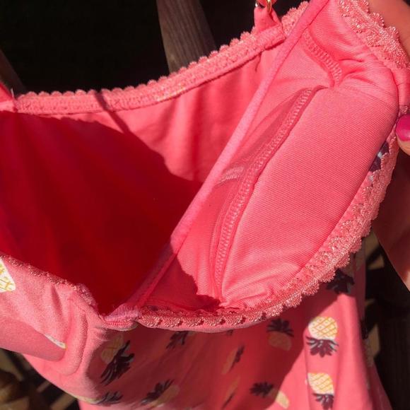 Kate Spade Pineapple Peach Coral Pink One Piece Bathing Suit 🍍 XS - Picture 6 of 9